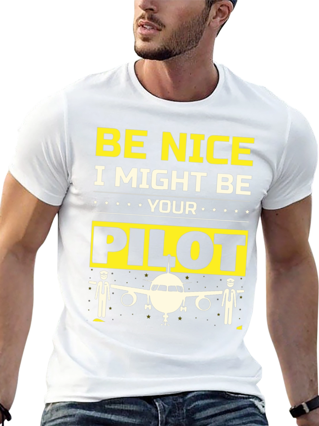 Be Nice I Might Be Your Pilot Graphic T-Shirt