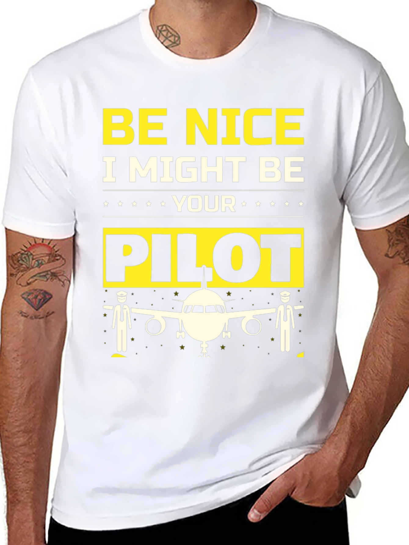 Be Nice I Might Be Your Pilot Graphic T-Shirt