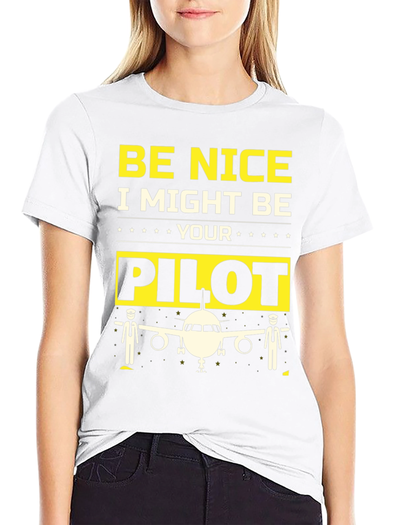 Be Nice I Might Be Your Pilot Graphic T-Shirt
