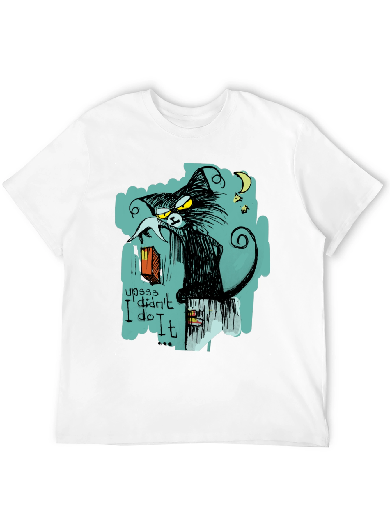 Black Cat I Didnt Do It Graphic T-Shirt