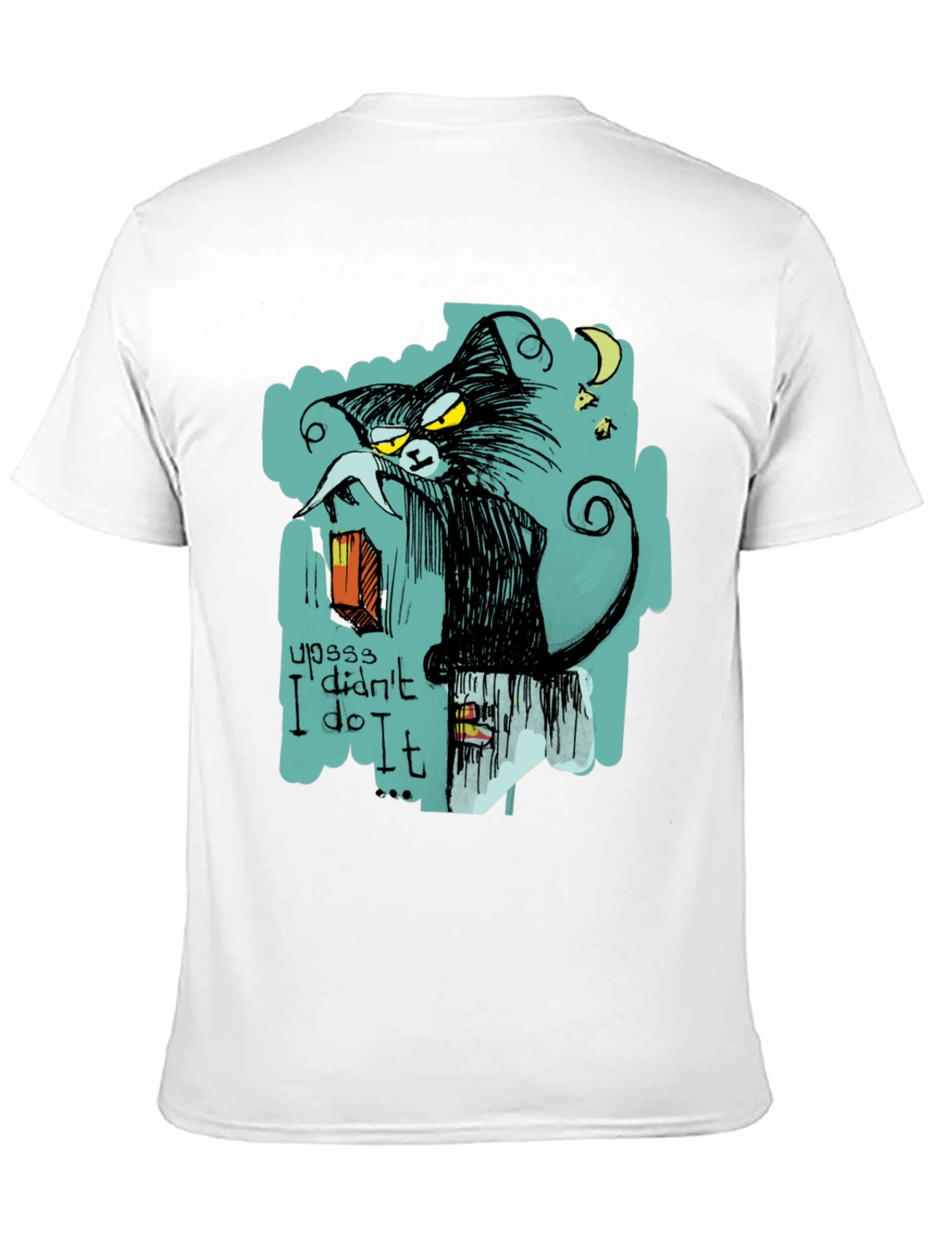 Black Cat I Didnt Do It Graphic T-Shirt