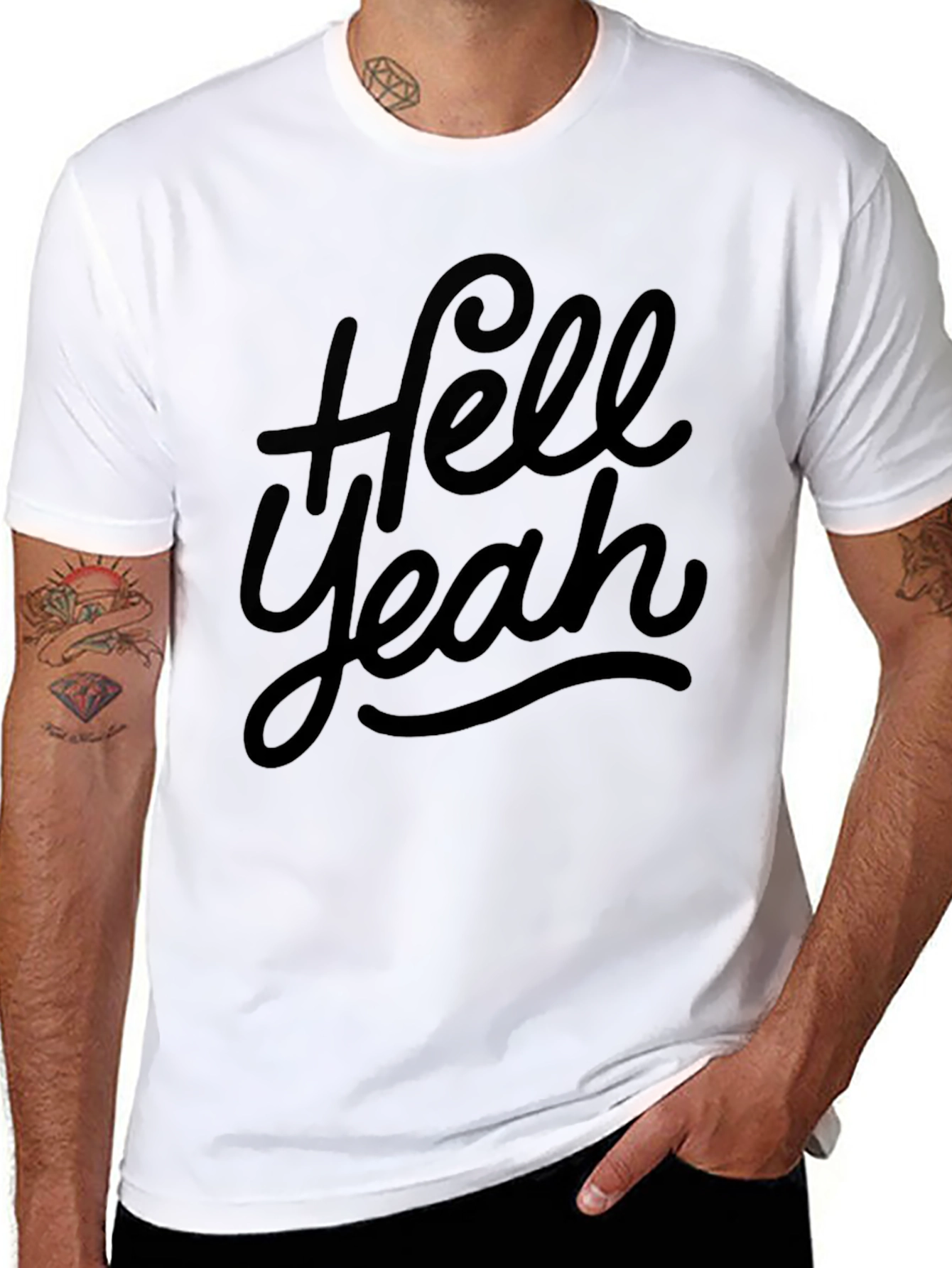 Hell Yeah T-Shirt Casual Style Soft Cotton