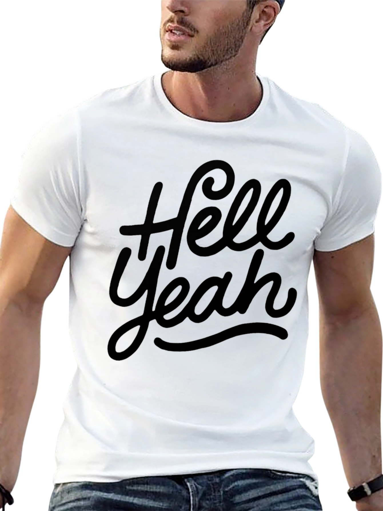 Hell Yeah T-Shirt Casual Style Soft Cotton