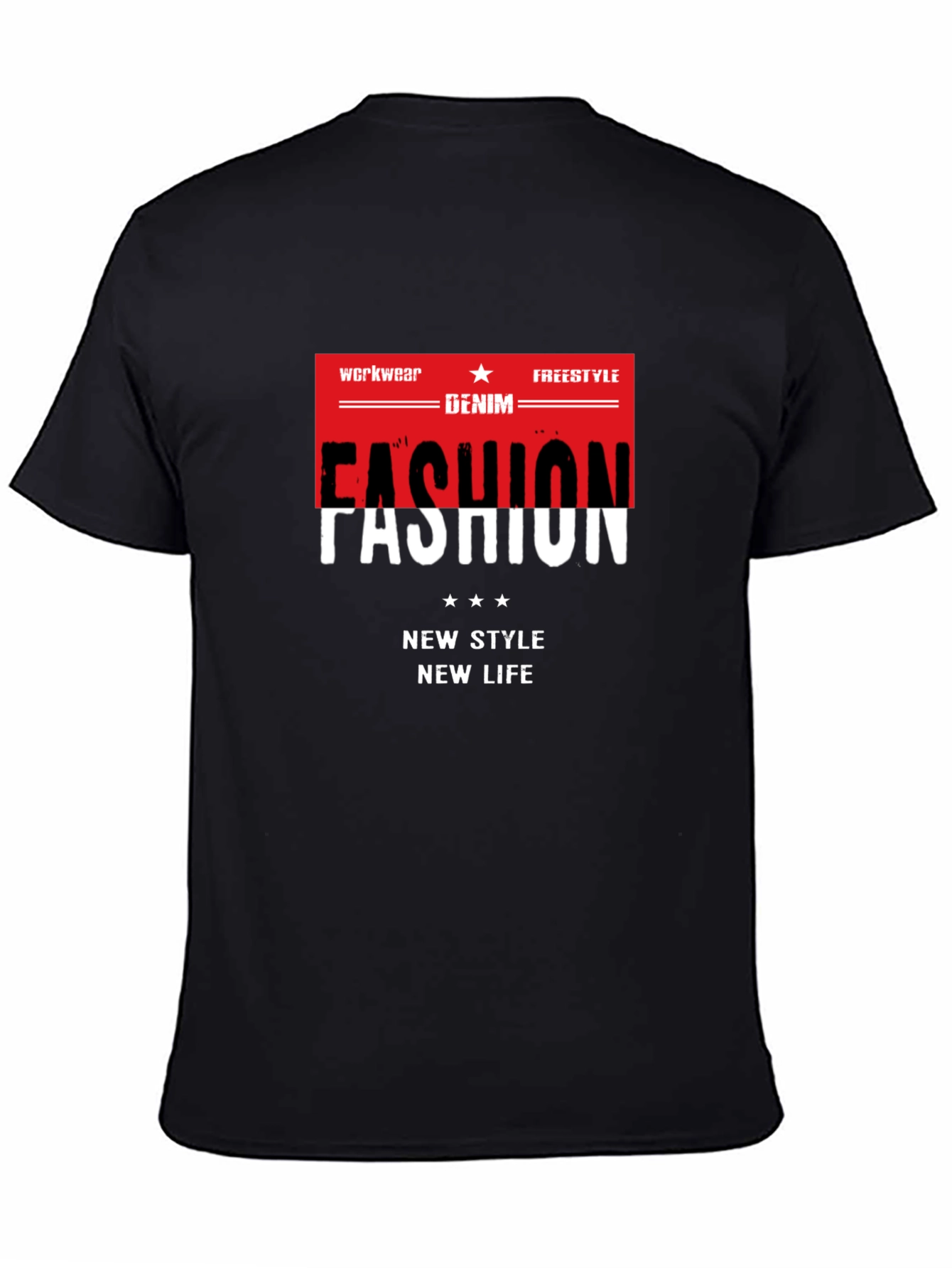 Fashion Graphic Tee - Denim Workwear Freestyle Style