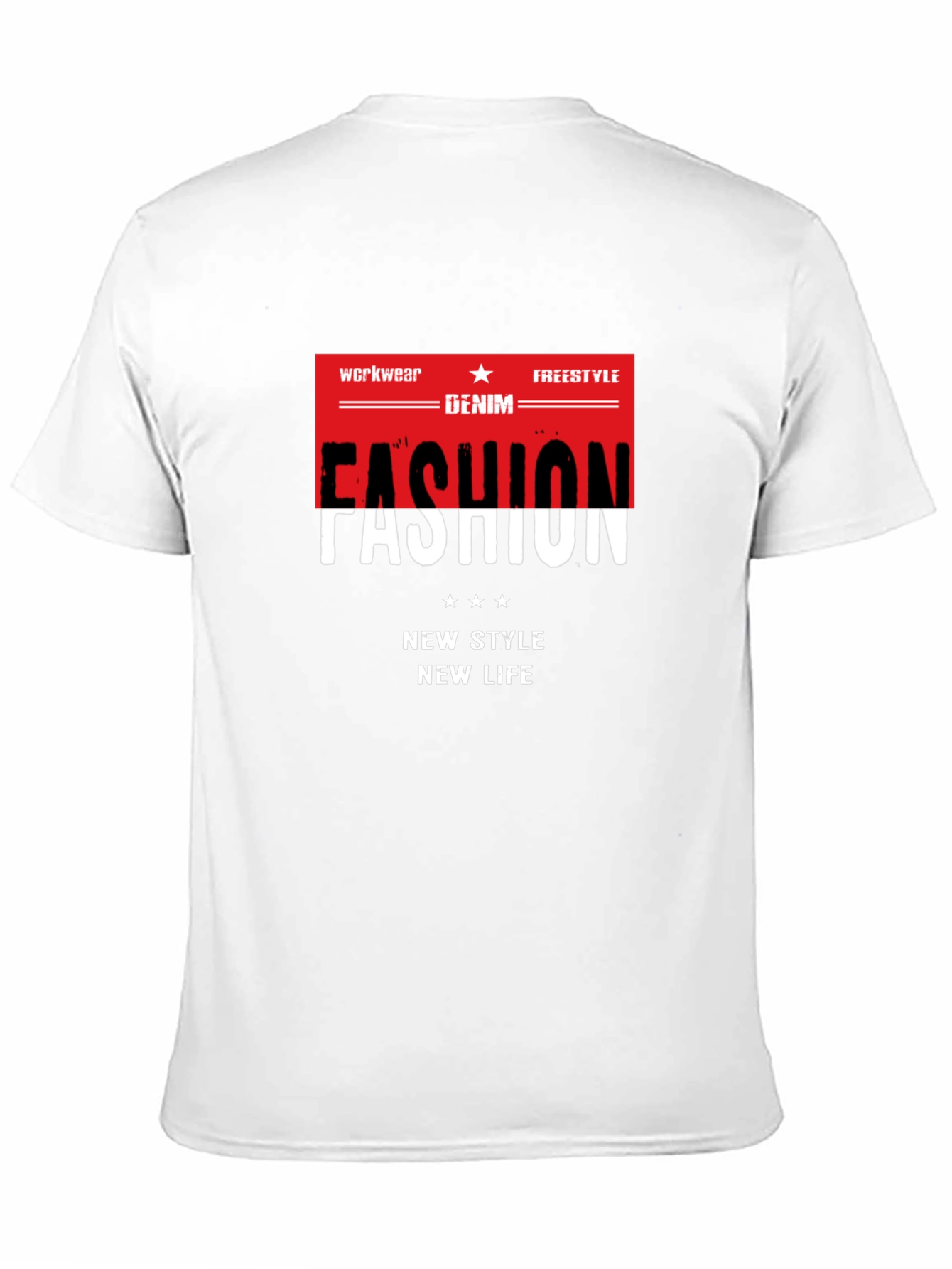 Fashion Graphic Tee - Denim Workwear Freestyle Style
