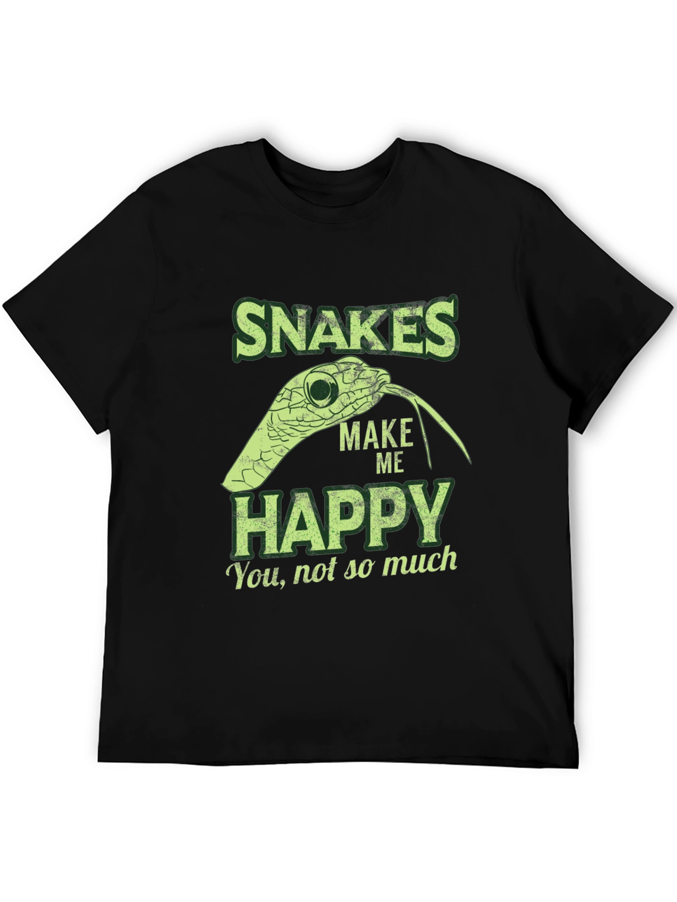 Snakes Make Me Happy Graphic T-Shirt