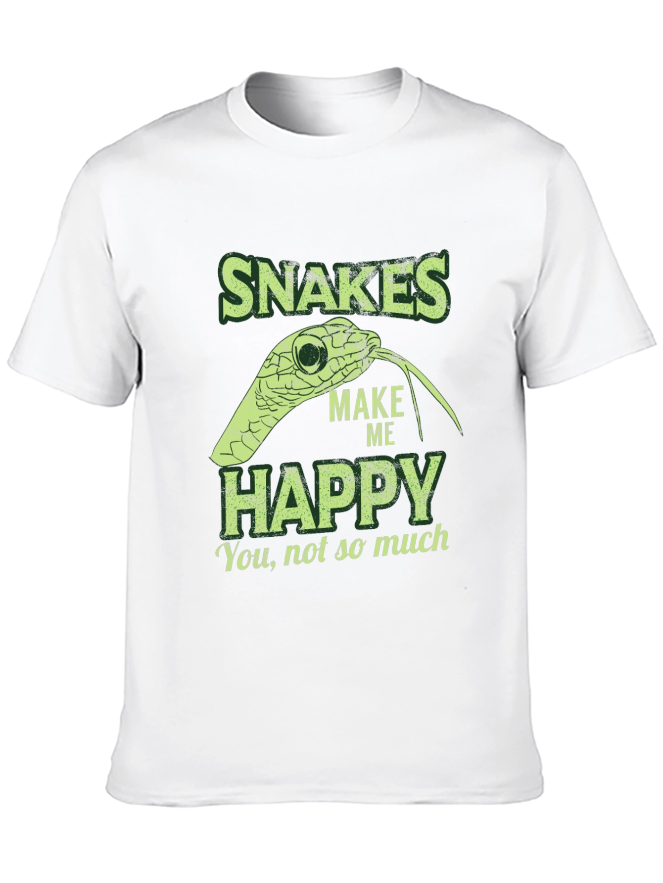 Snakes Make Me Happy Graphic T-Shirt
