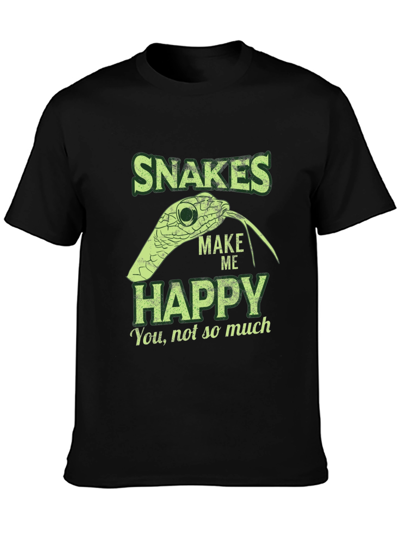 Snakes Make Me Happy Graphic T-Shirt