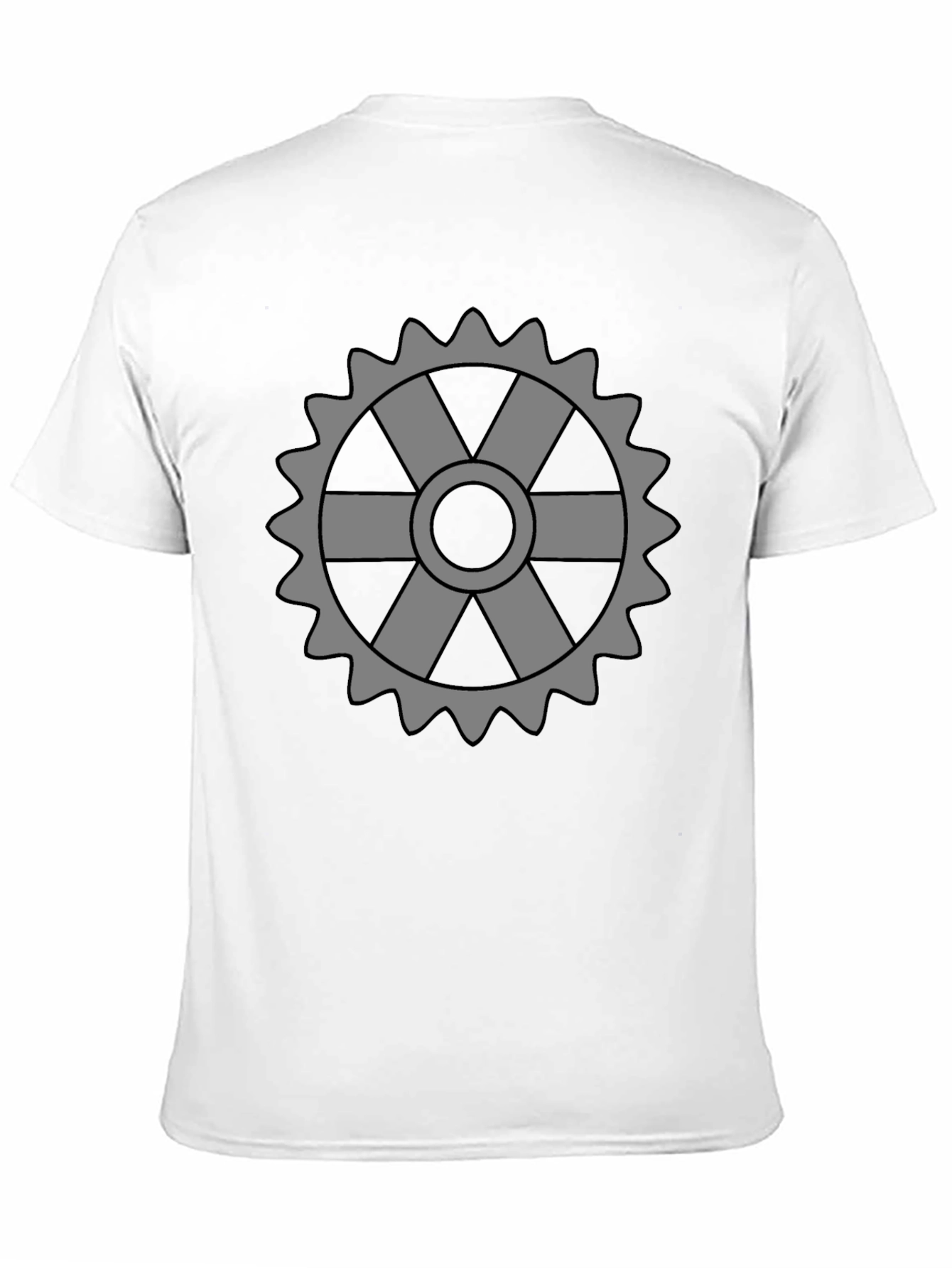 Cog Graphic Tee - Stylish Black Cotton T-Shirt