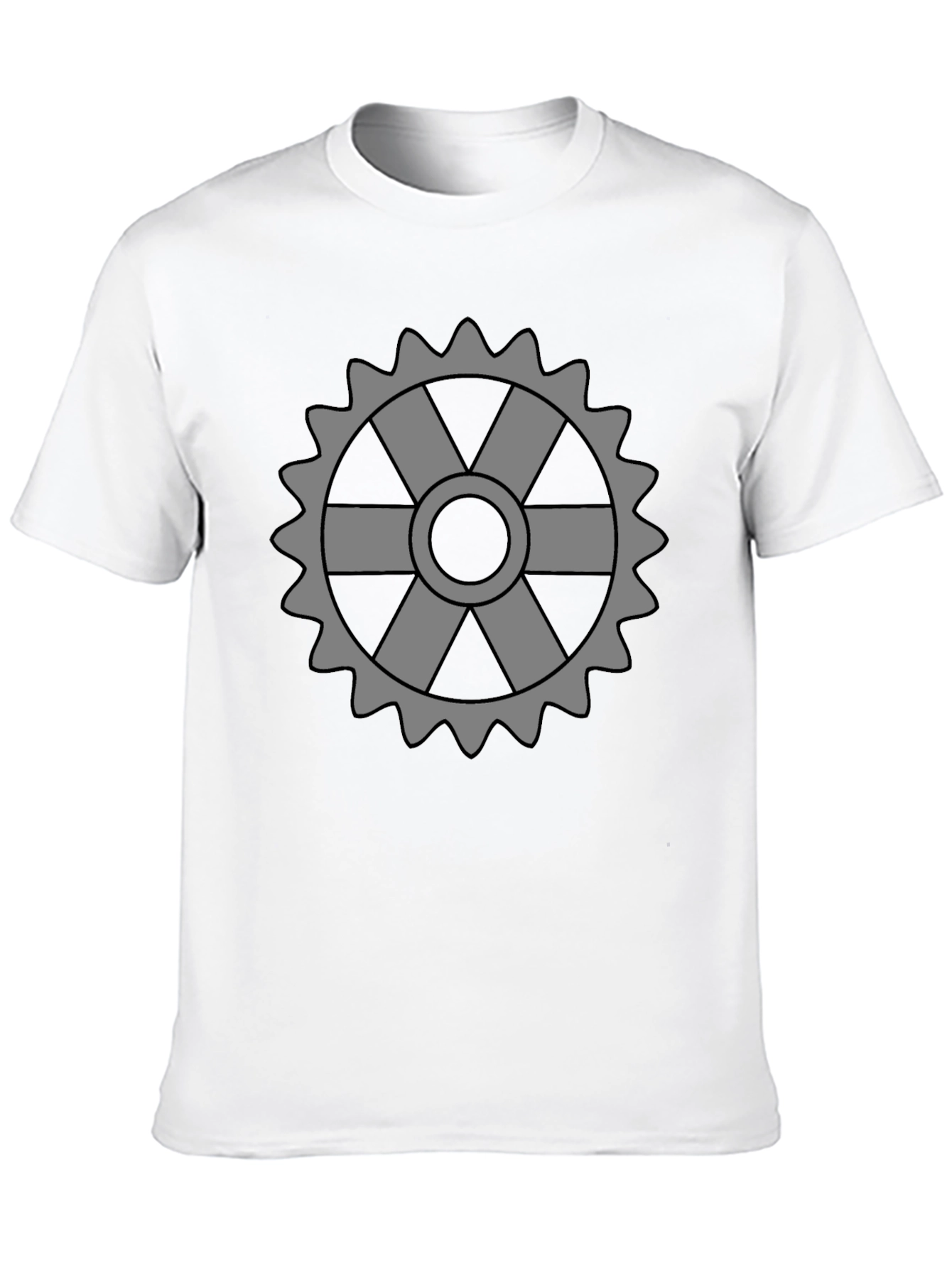 Cog Graphic Tee - Stylish Black Cotton T-Shirt