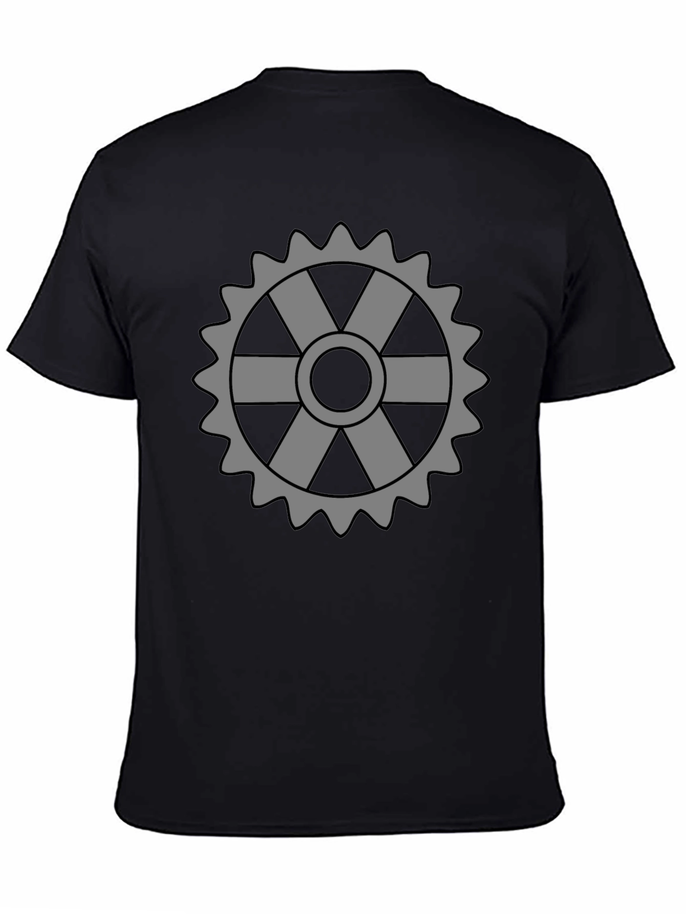 Cog Graphic Tee - Stylish Black Cotton T-Shirt