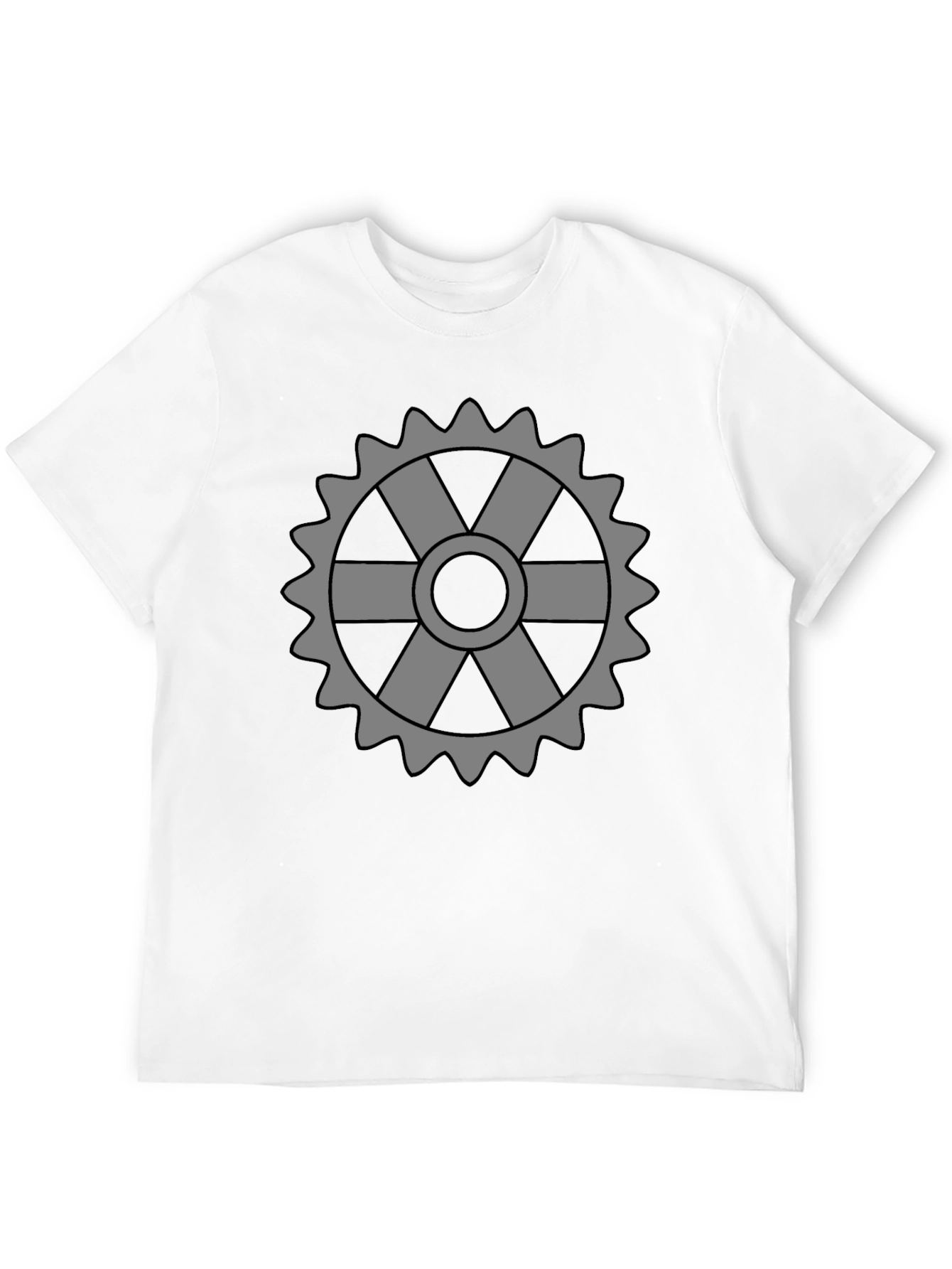 Cog Graphic Tee - Stylish Black Cotton T-Shirt