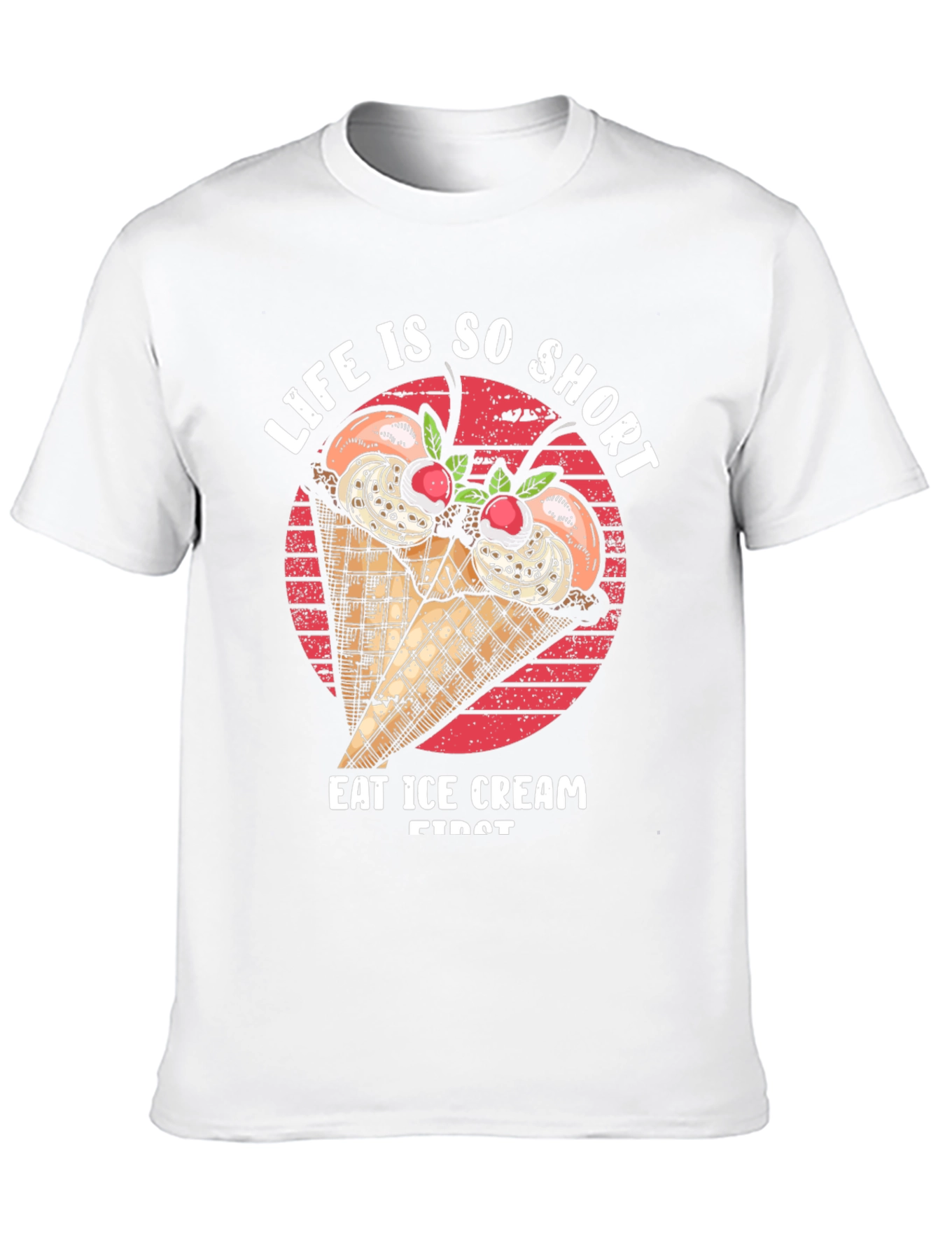 Life Is Short Eat Ice Cream Graphic Tee