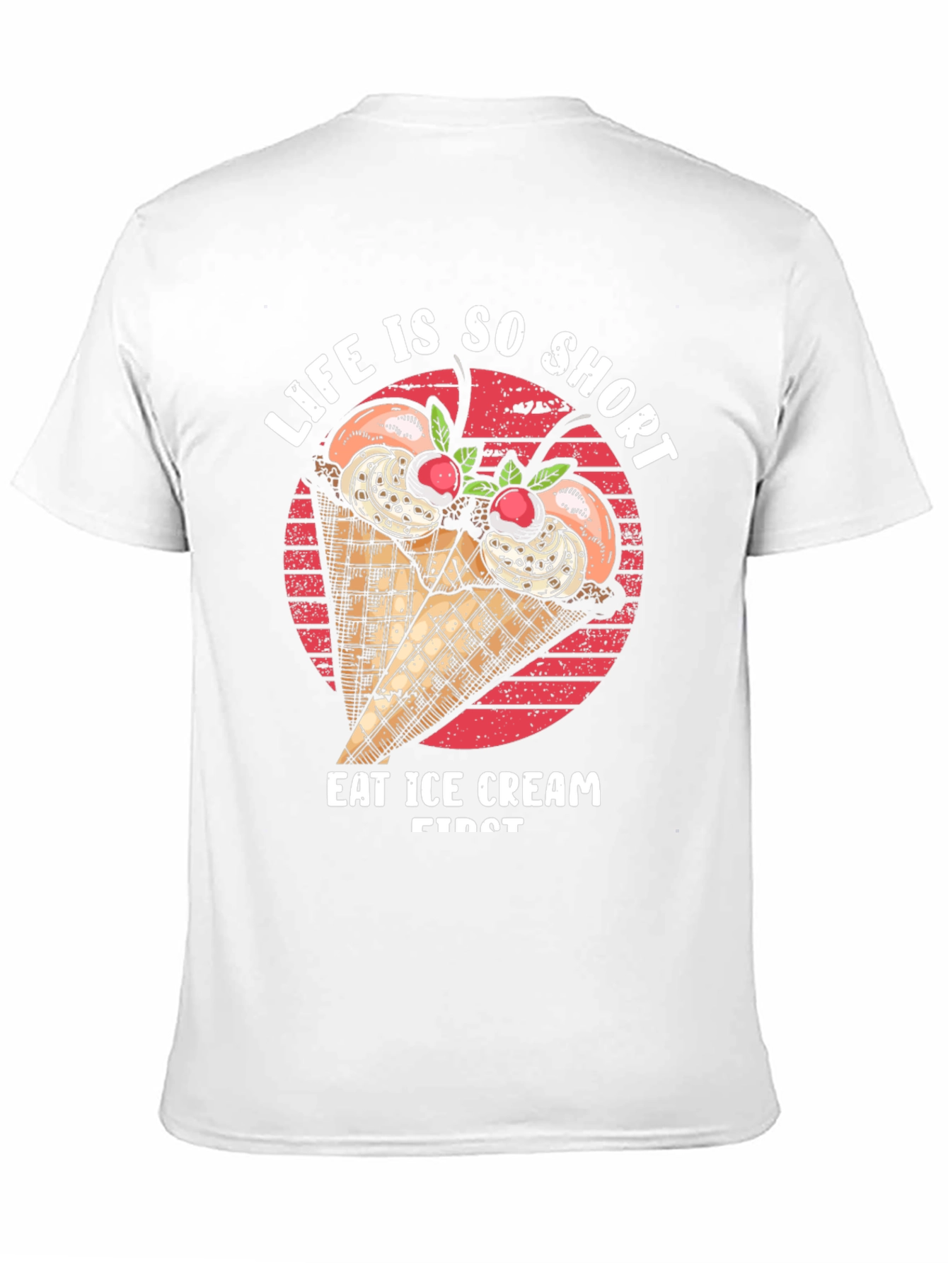 Life Is Short Eat Ice Cream Graphic Tee