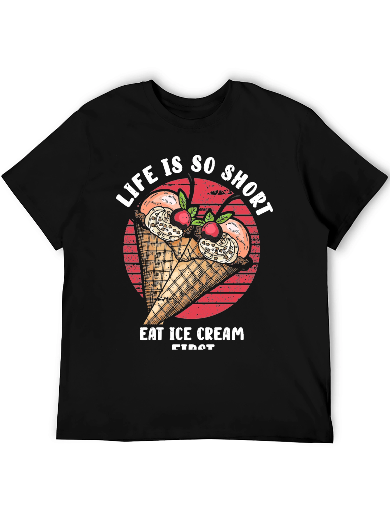 Life Is Short Eat Ice Cream Graphic Tee