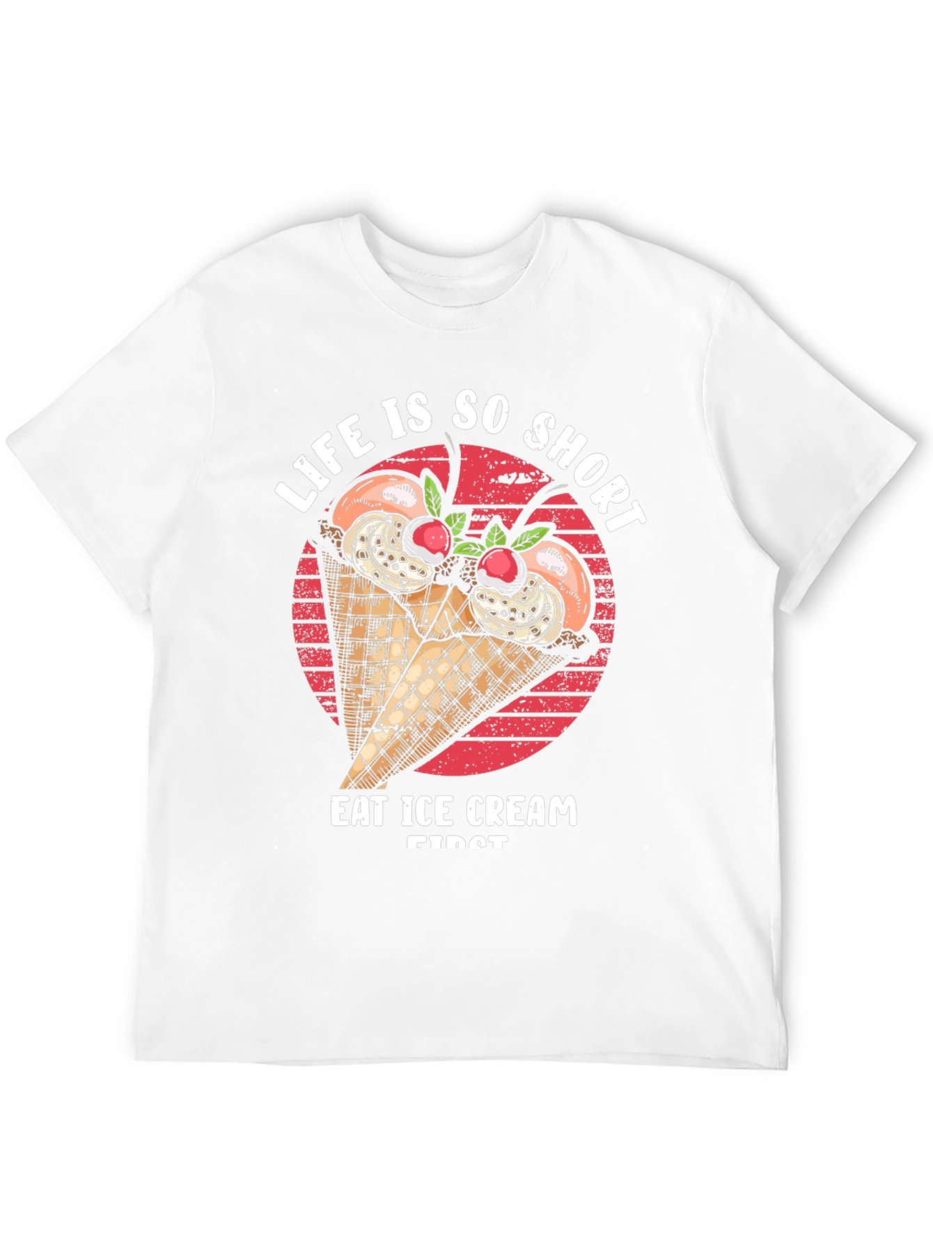 Life Is Short Eat Ice Cream Graphic Tee