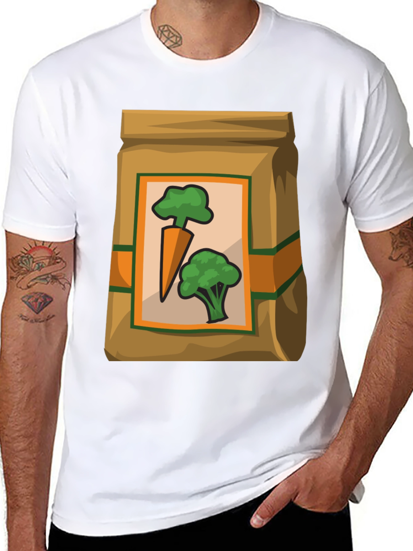 Veggie Sack Cartoon T-Shirt