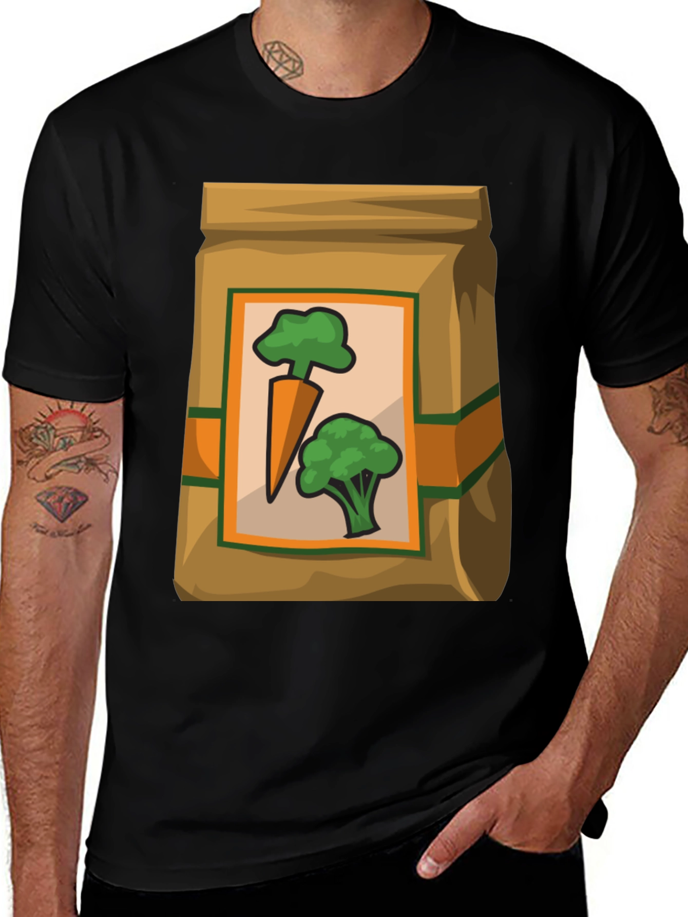 Veggie Sack Cartoon T-Shirt