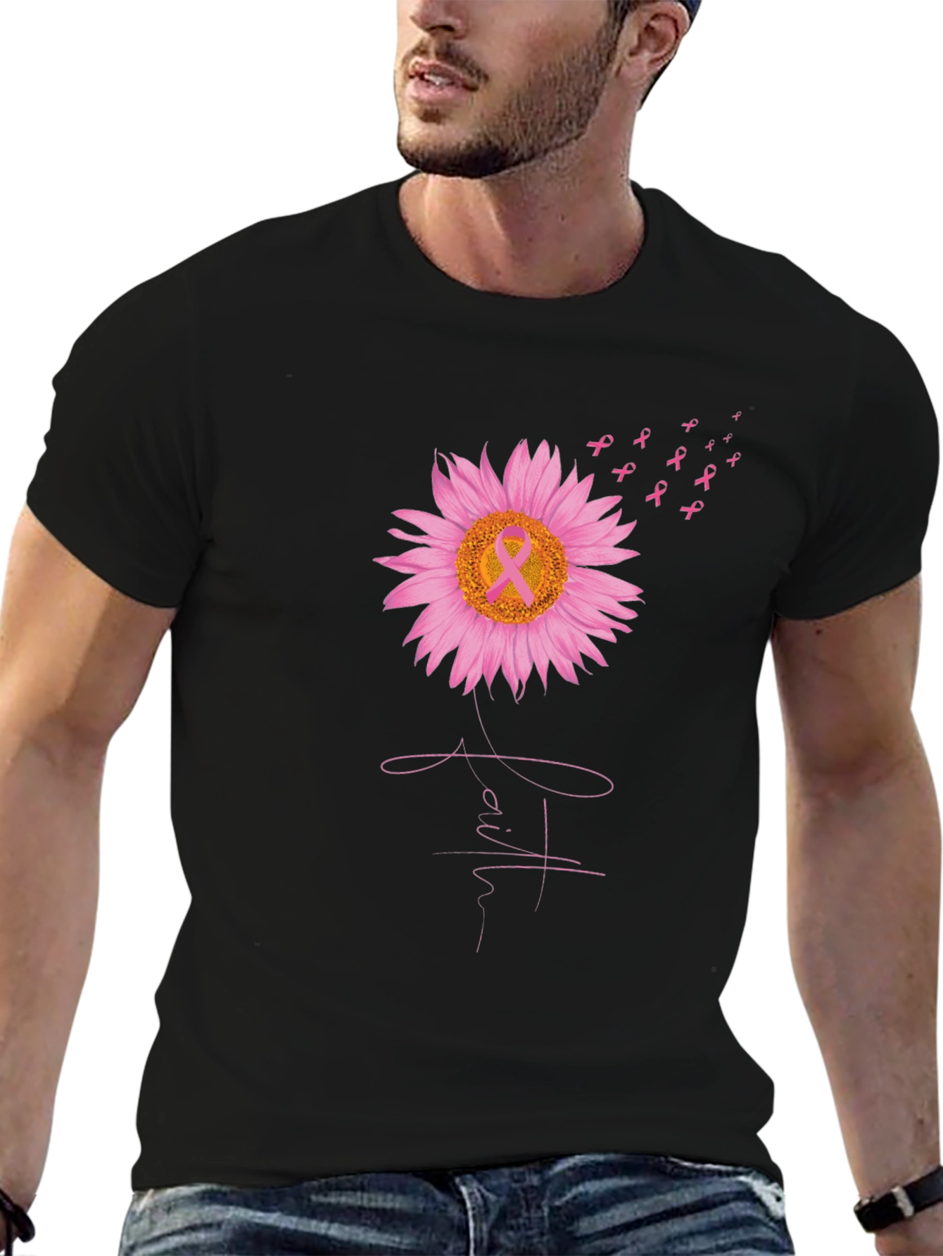 Breast Cancer Awareness Sunflower T-Shirt