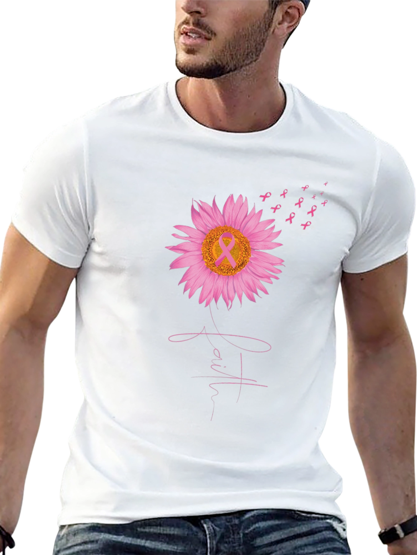 Breast Cancer Awareness Sunflower T-Shirt