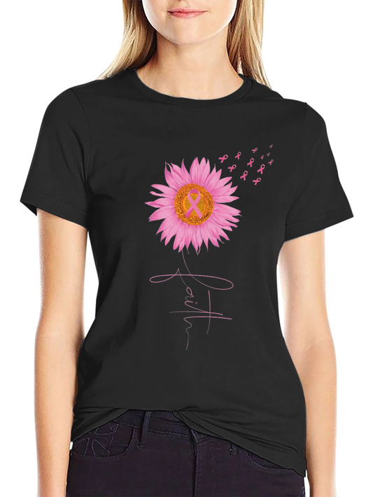 Breast Cancer Awareness Sunflower T-Shirt