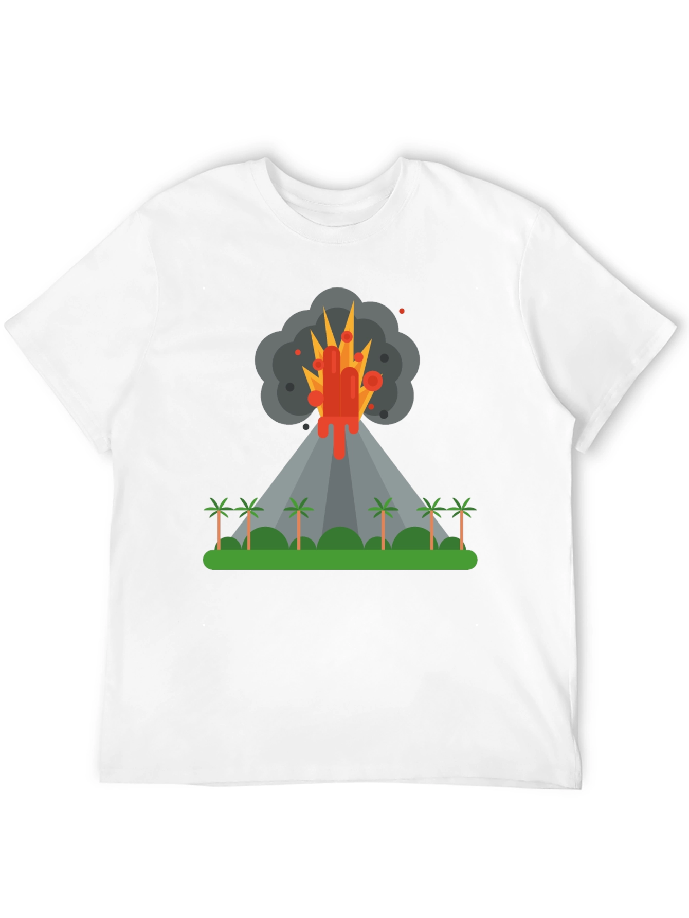 Volcano Eruption Graphic Tee - Black