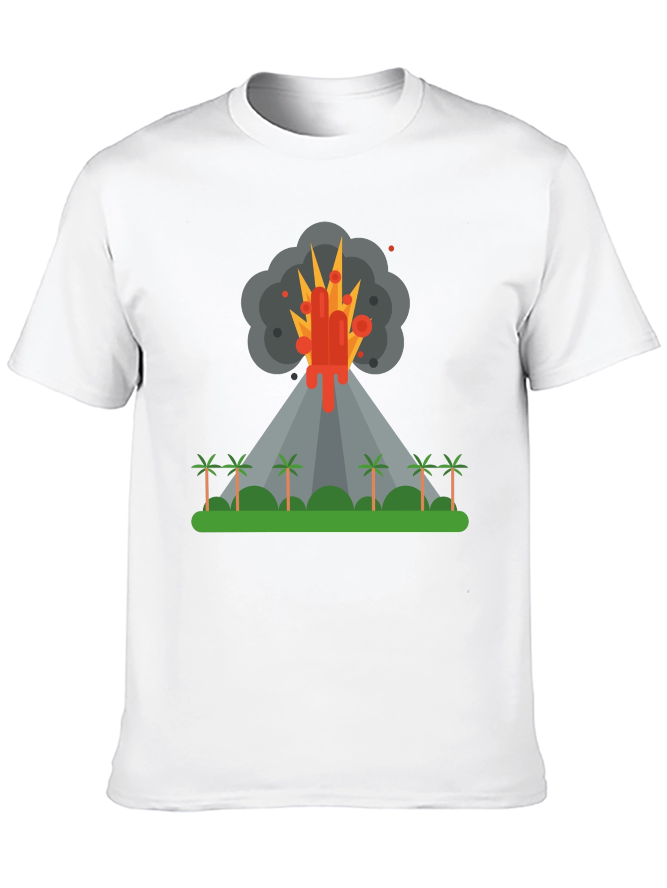 Volcano Eruption Graphic Tee - Black