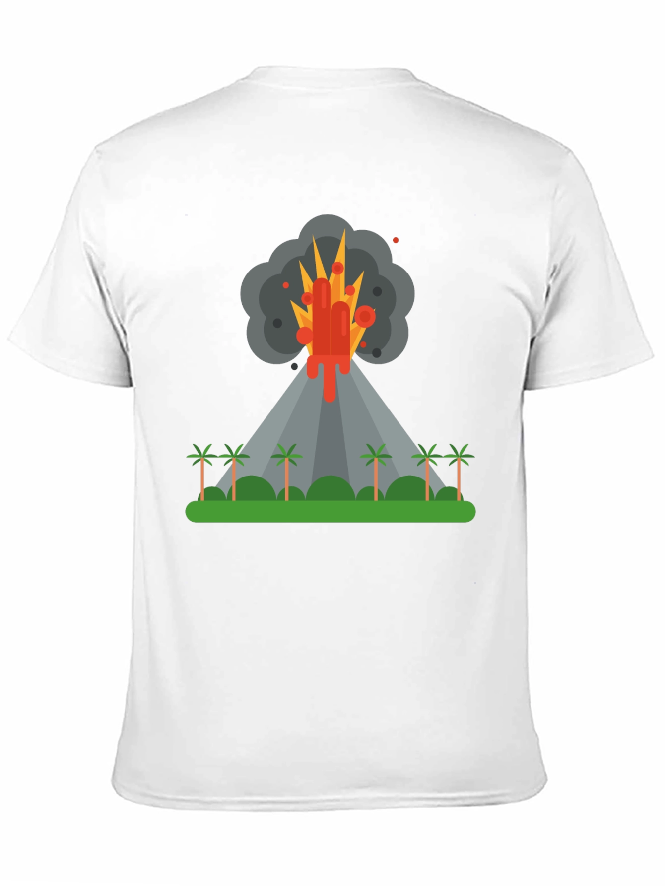 Volcano Eruption Graphic Tee - Black