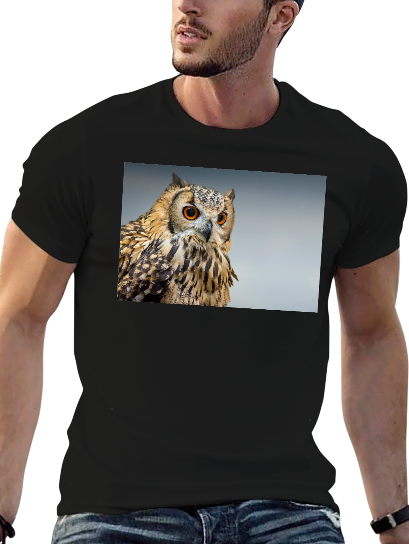 Owl Graphic Tee - Mens Black T-Shirt