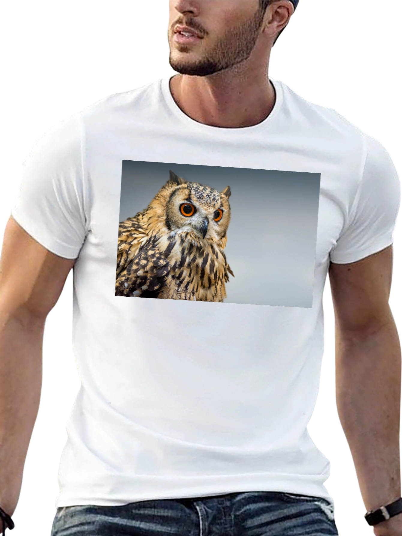 Owl Graphic Tee - Mens Black T-Shirt