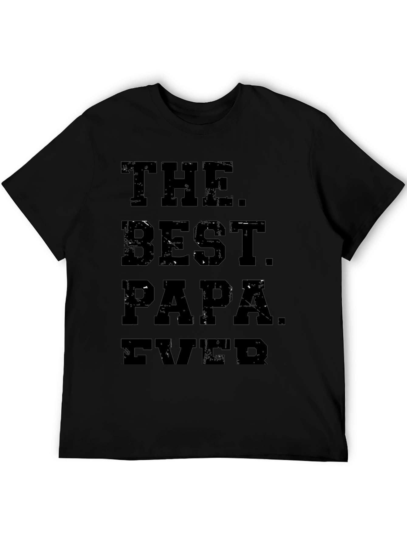 The Best Papa Ever Black Graphic T-Shirt