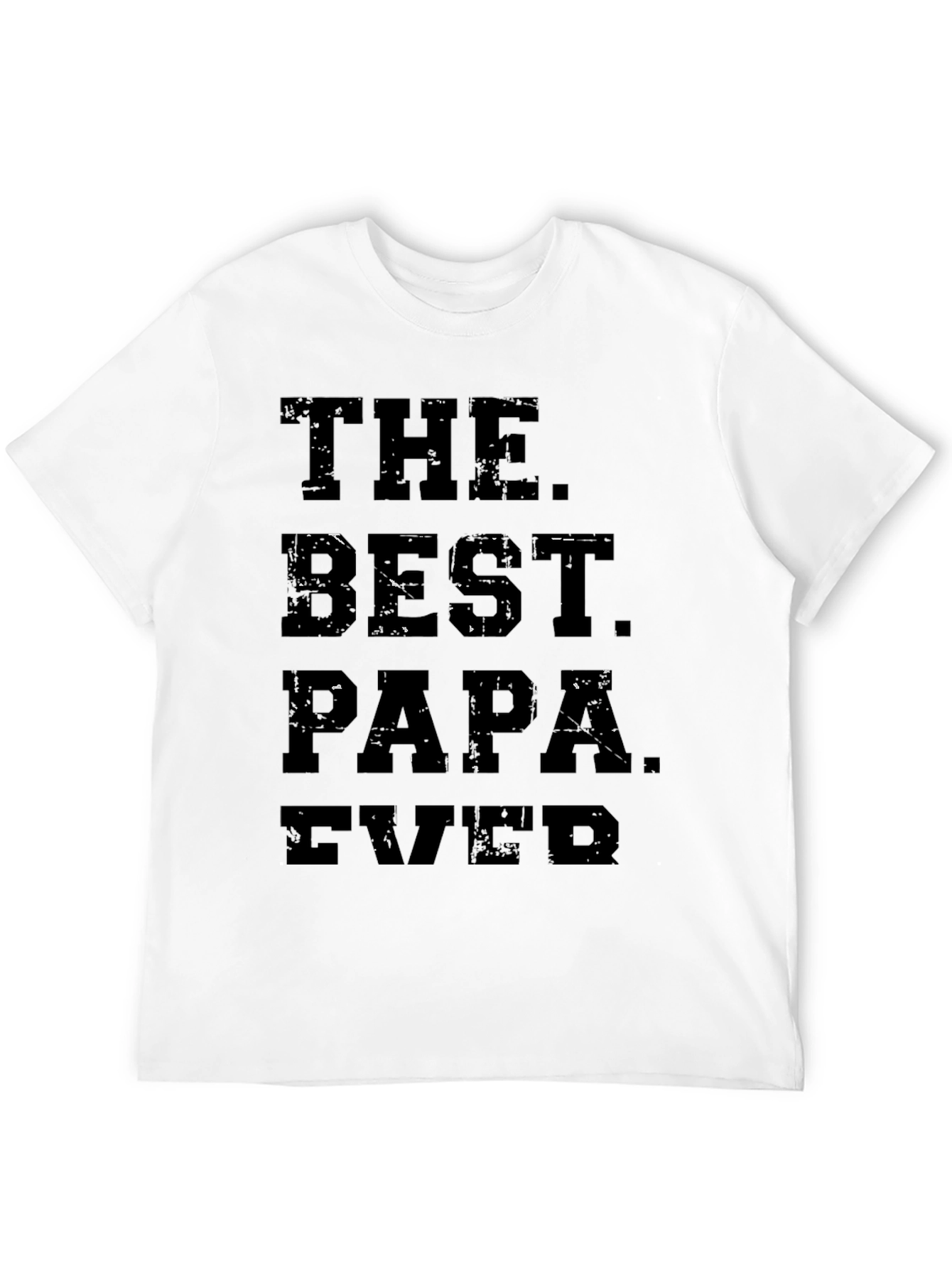 The Best Papa Ever Black Graphic T-Shirt