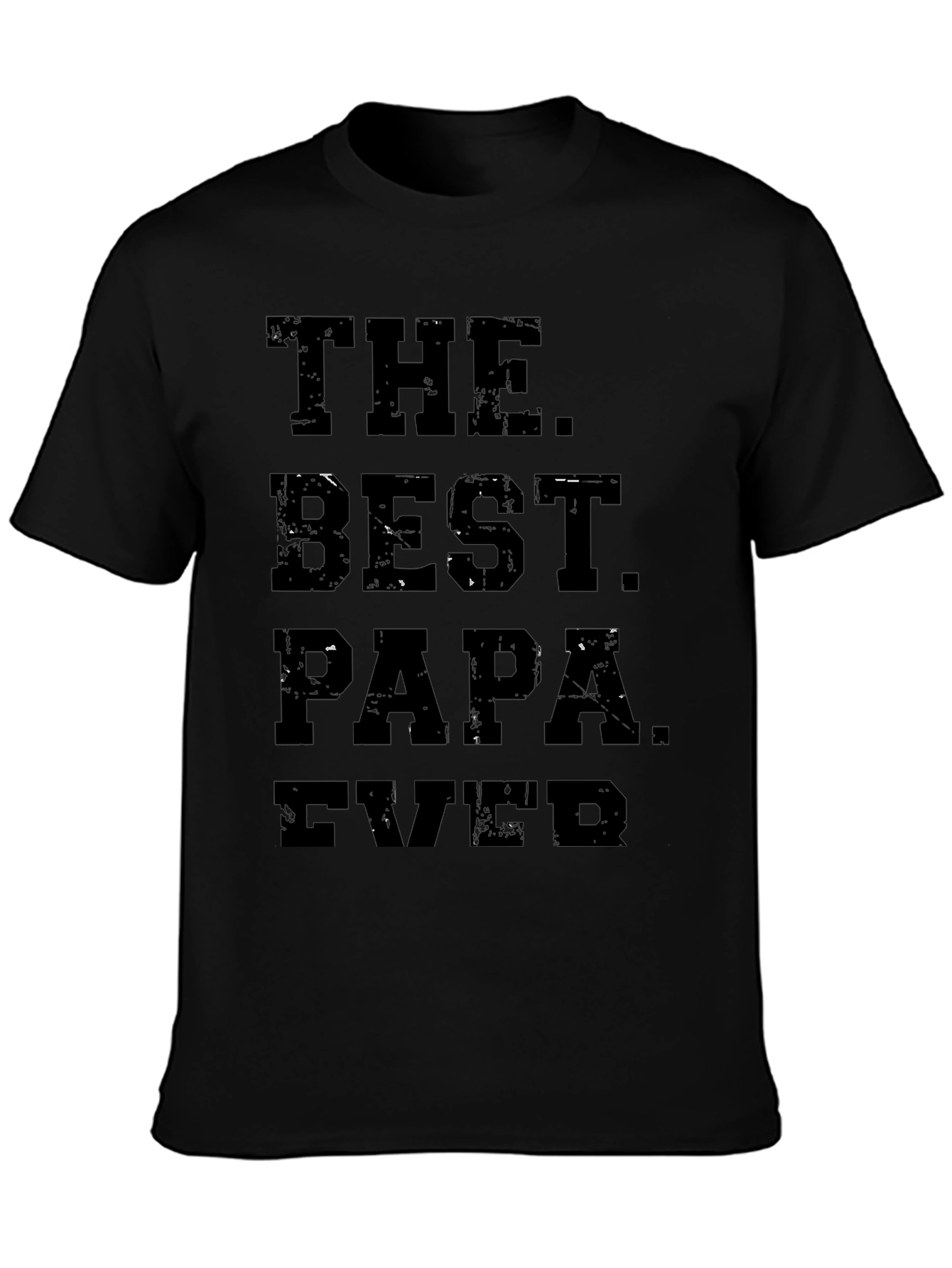 The Best Papa Ever Black Graphic T-Shirt