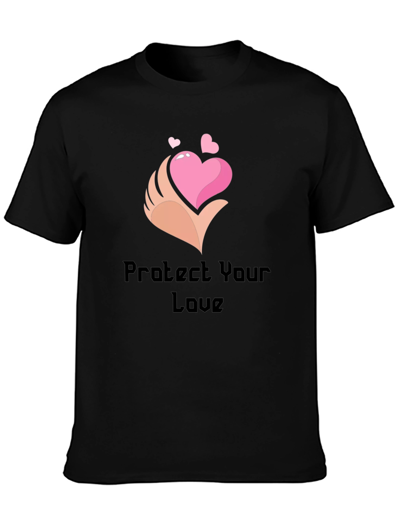 Protect Your Love Black Graphic T-Shirt