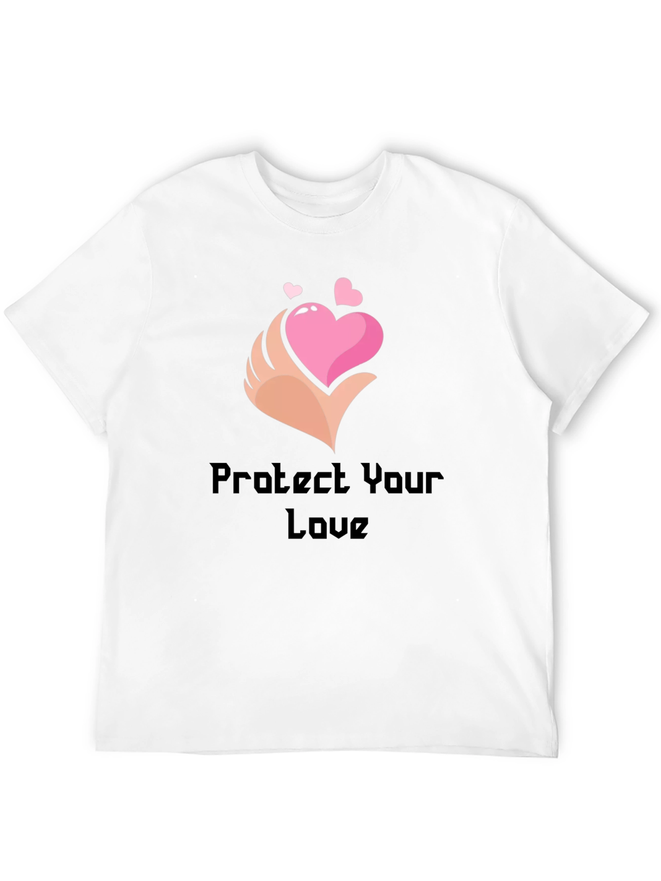 Protect Your Love Black Graphic T-Shirt