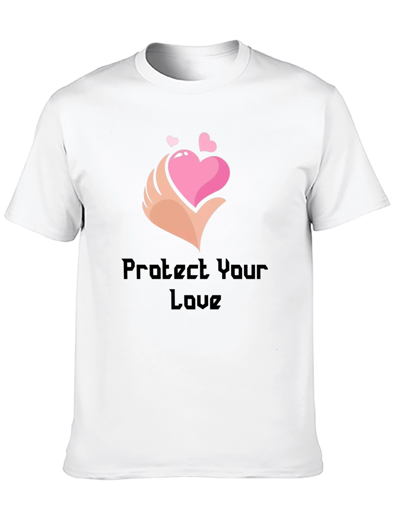 Protect Your Love Black Graphic T-Shirt
