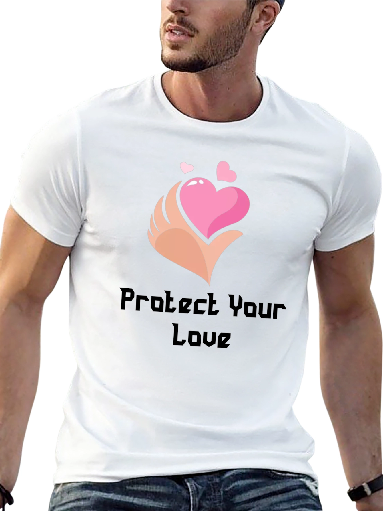 Protect Your Love Black Graphic T-Shirt