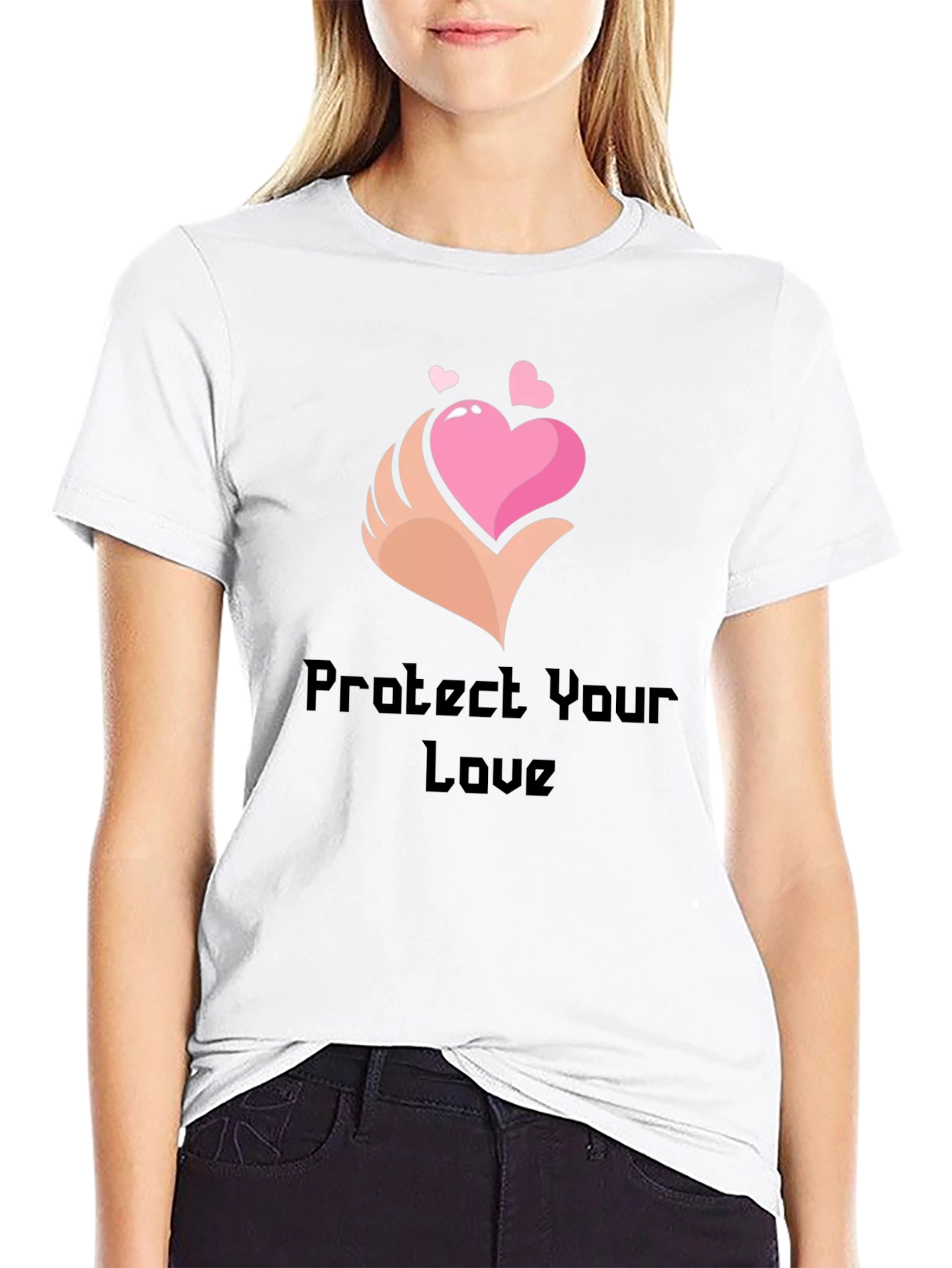 Protect Your Love Black Graphic T-Shirt