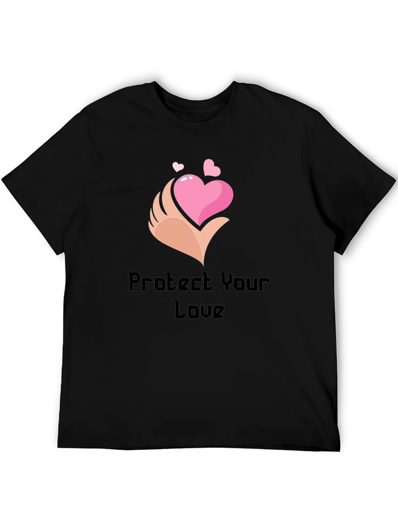 Protect Your Love Black Graphic T-Shirt