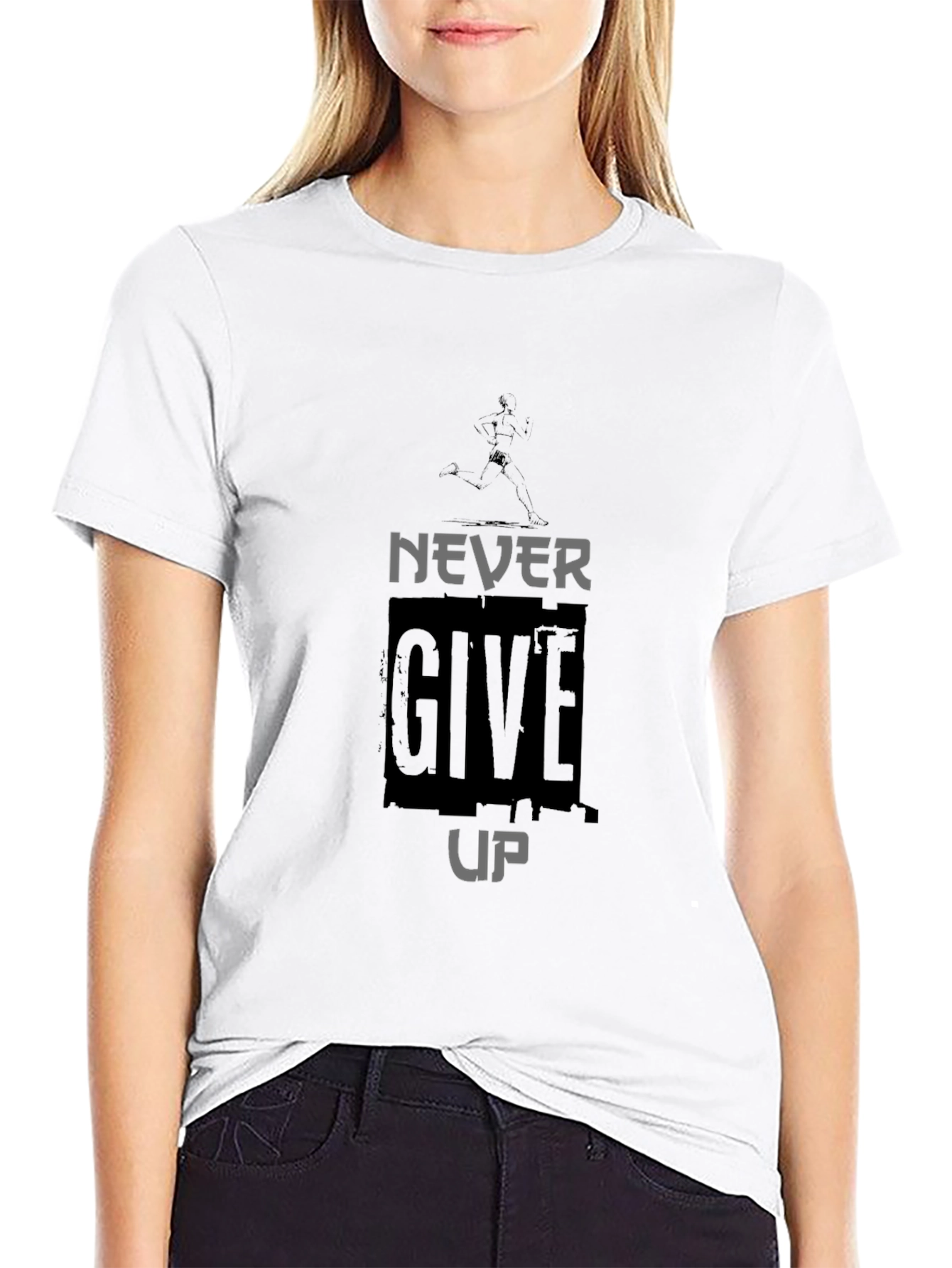 Motivational Never Give Up Graphic T-Shirt