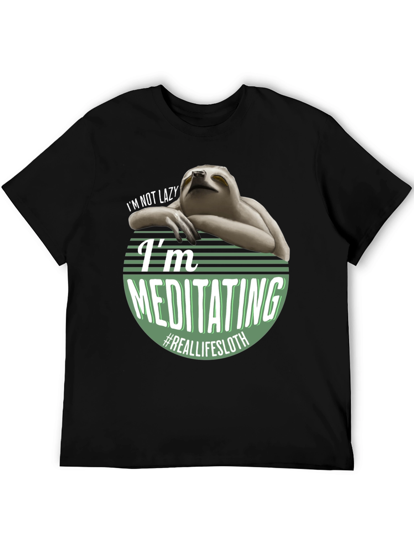 Funny Sloth Meditating T-Shirt - Real Life Sloth