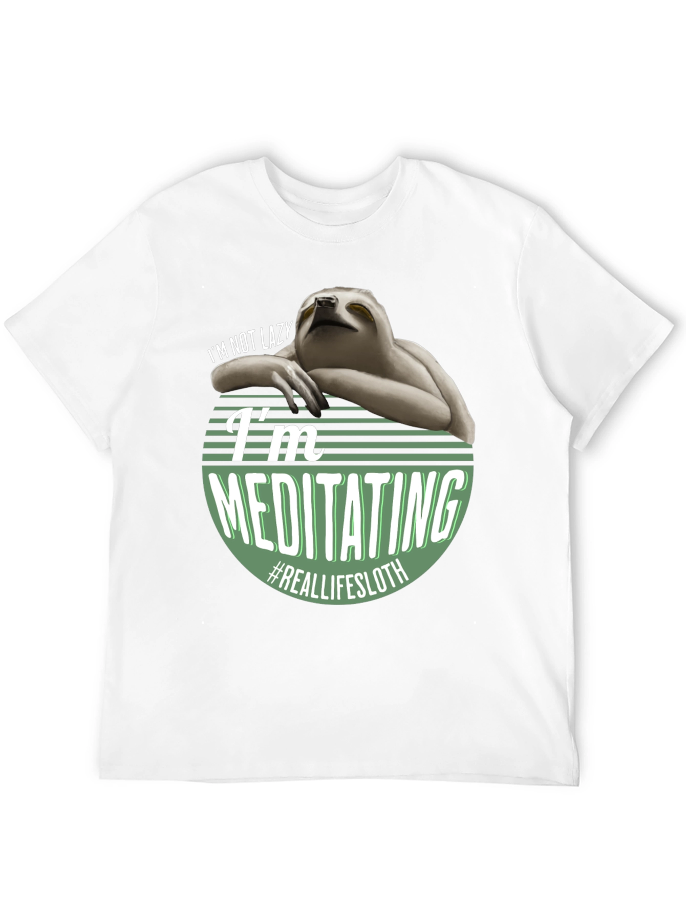 Funny Sloth Meditating T-Shirt - Real Life Sloth