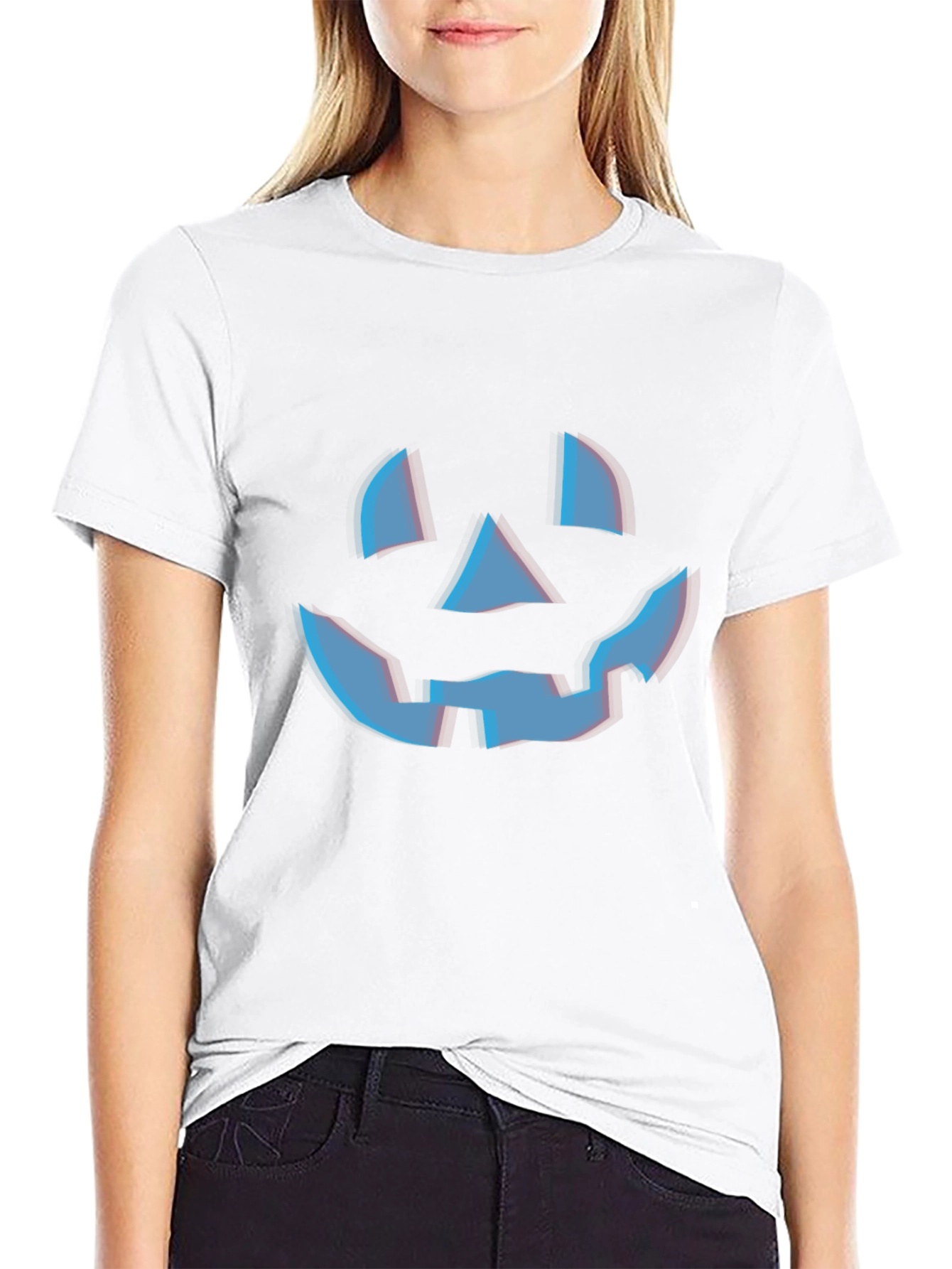 Halloween Pumpkin Face Graphic Tee