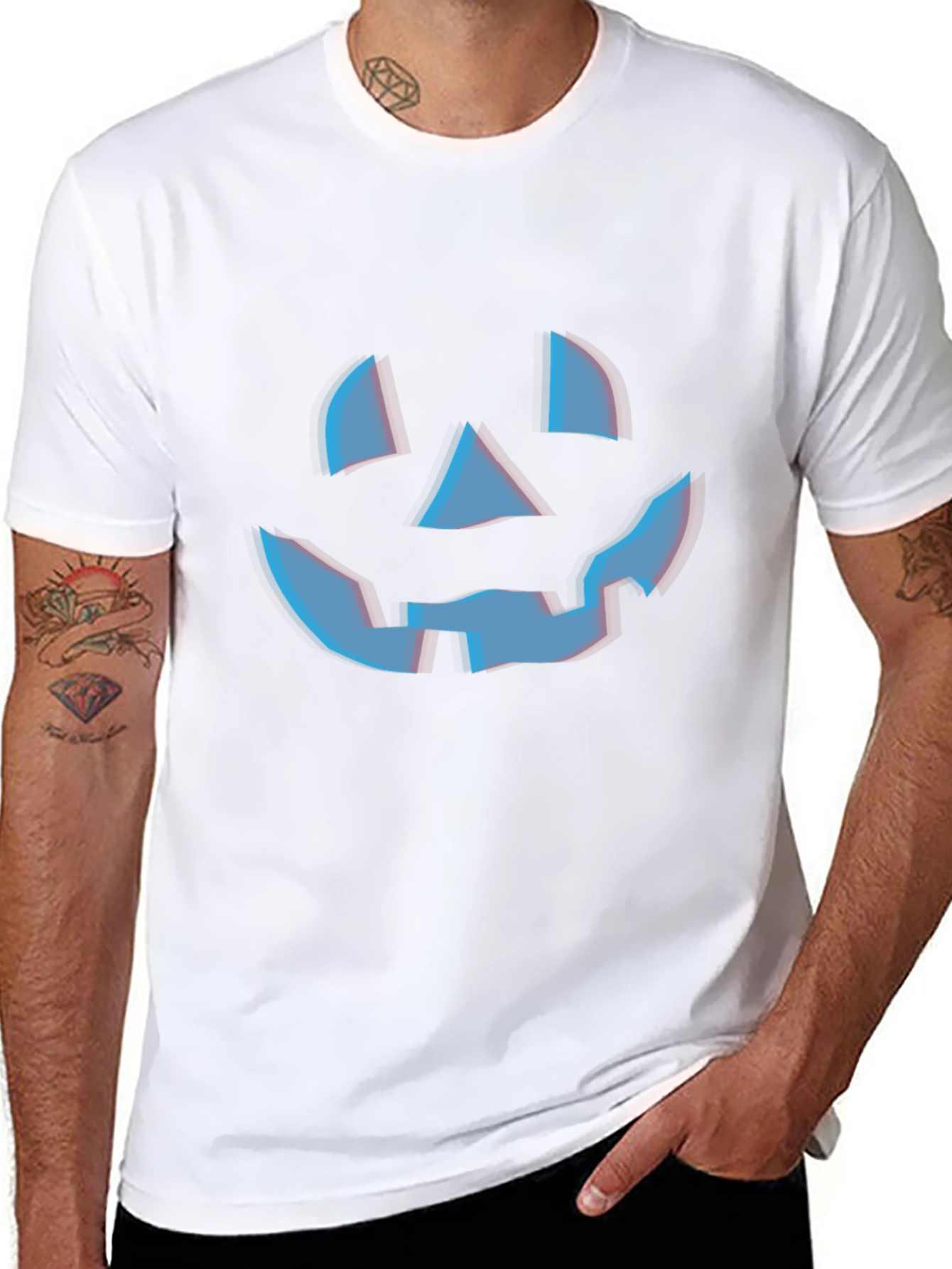 Halloween Pumpkin Face Graphic Tee