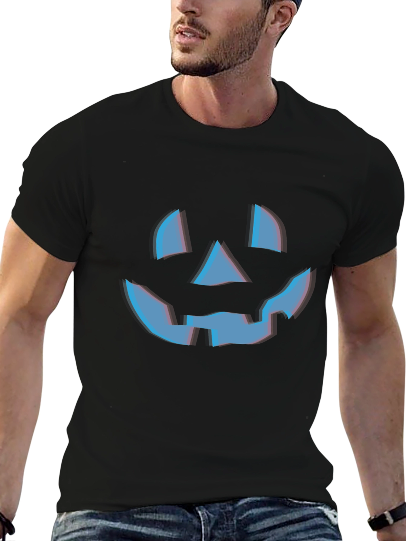 Halloween Pumpkin Face Graphic Tee