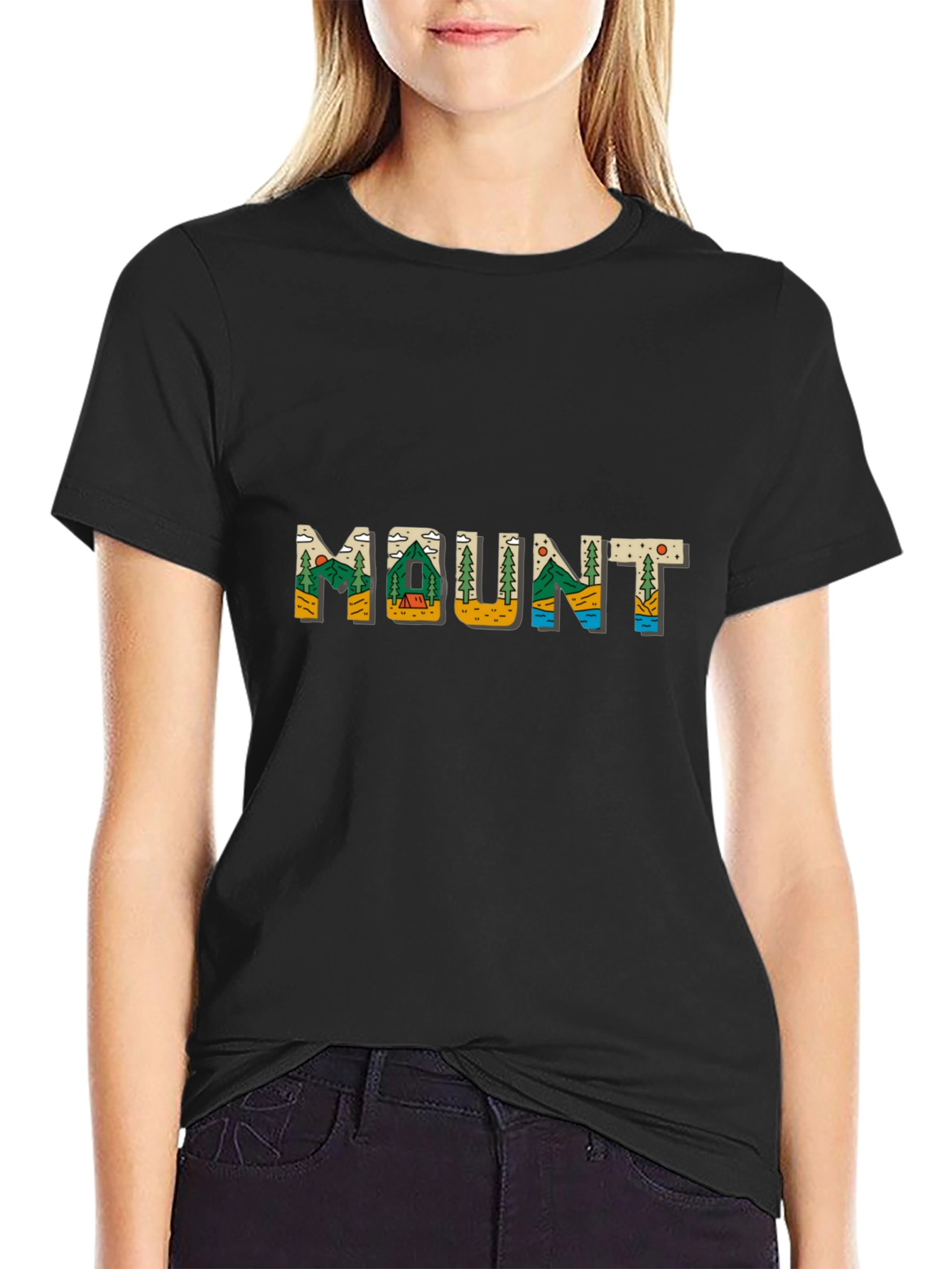 Mount Graphic Tee - Nature Inspired Black T-Shirt