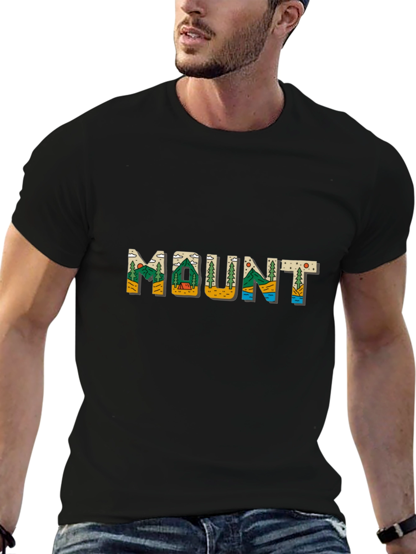 Mount Graphic Tee - Nature Inspired Black T-Shirt