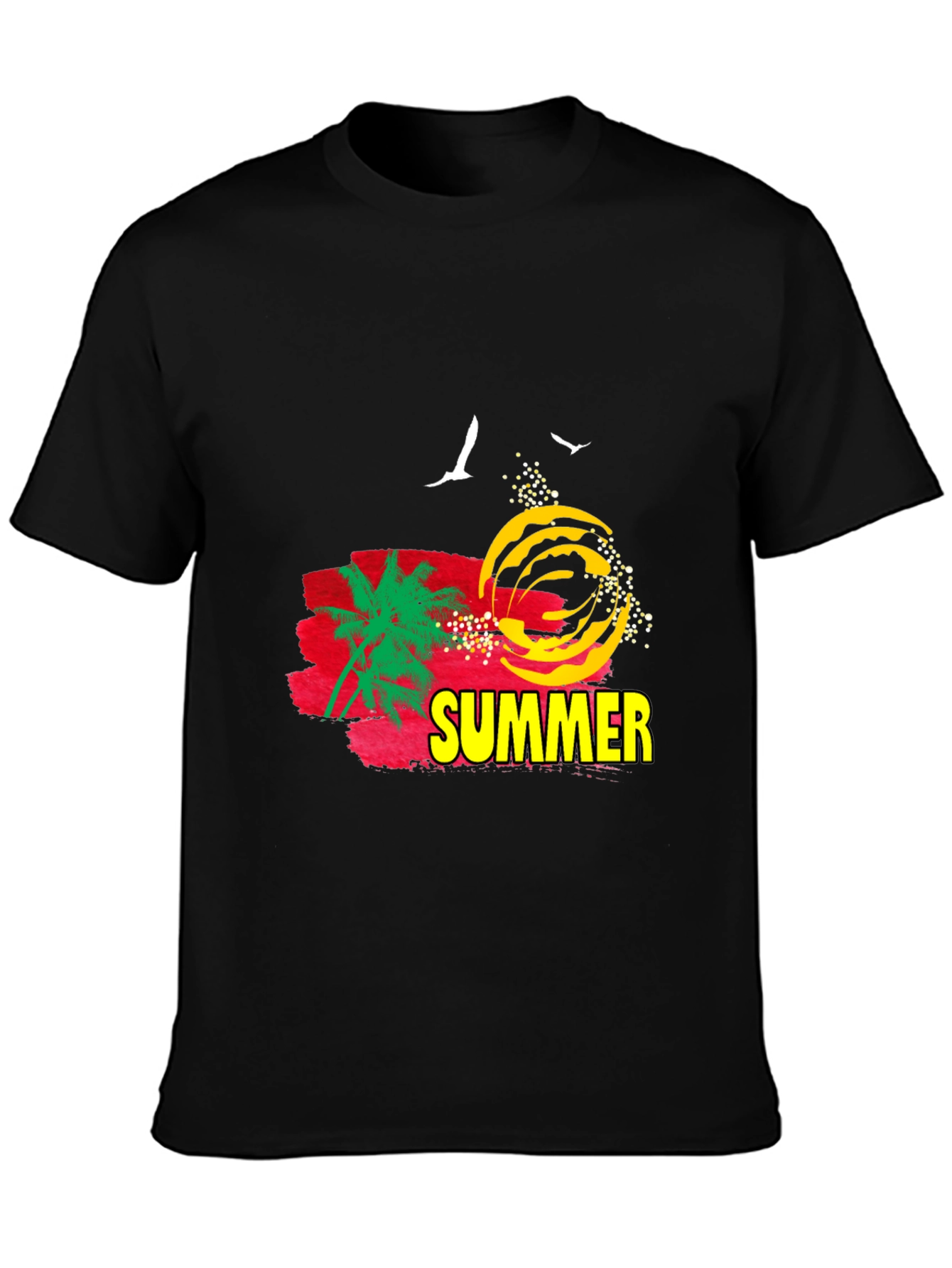 Summer Graphic T-Shirt - Black