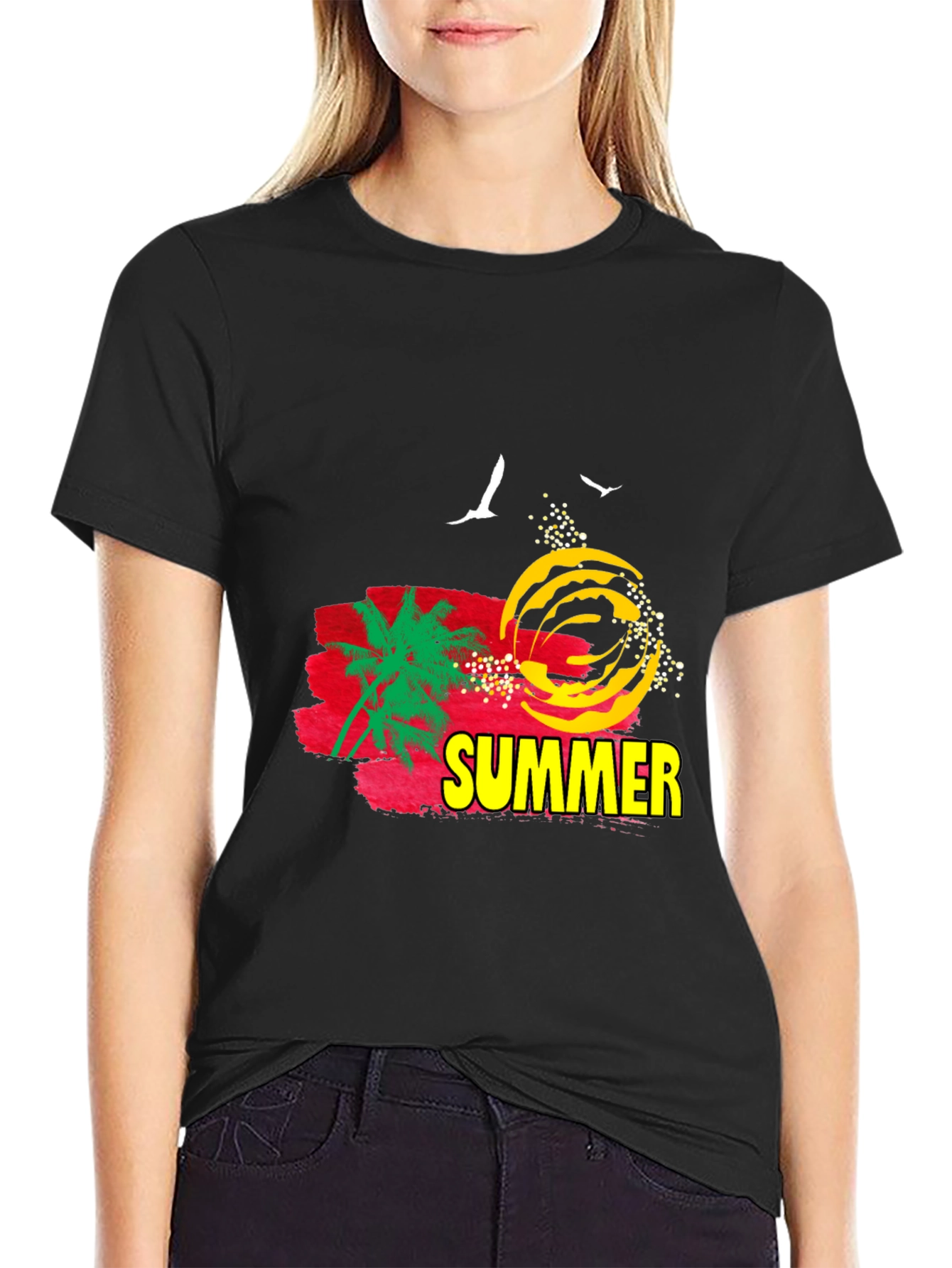 Summer Graphic T-Shirt - Black