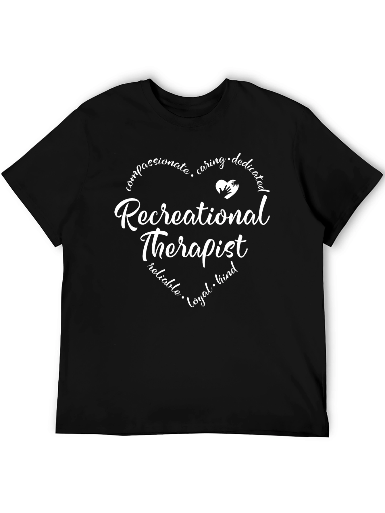 Recreational Therapist Heart T-Shirt - Black